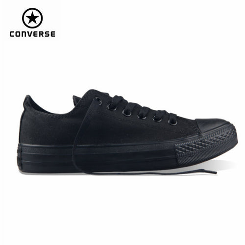 classic Original Converse all star men and women sneakers canvas shoes all black and beige low Skateboarding Shoes