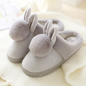 Women shoes Pink Slippers Women and men Cotton Slippers In Winter House Lovely Rabbit Indoor Slippers Pregnant Woman
