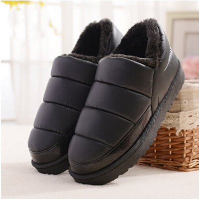 New arrival waterproof women PU leather snow boots warm short plush ankle boot female winter shoes woman large big size 41 45