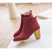 Autumn And Winter Short Cylinder Boots With High Heels Boots Shoes Martin Boots Women Ankle Boots With Thick Scrub#HDS213