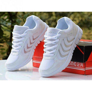 2017 New Summer Zapato Women Breathable Mesh Zapatillas Shoes For Women Network Soft Sports Wild Flats Jogging Walking Shoes