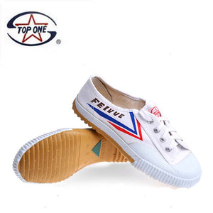 TopOneKungfu Onli Feiyue Track and field shoes Wushu training shoes Gym shoes Marathon Running canvas shoes for men and women