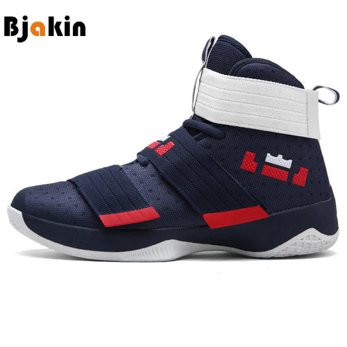 Bjakin Men Basketball Shoes Court Male Basketball Ankle Boots for Female Couple Anti-Slip Court Sports Sneakers Size 36-45