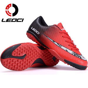 LEOCI Men Soccer Cleats Boots Turf Football Shoes Teenager Boy Hard Court Outdoor Sports Sneakers Adult Training TF Soccer Boot