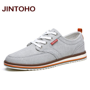 JINTOHO Big Size Breathable Mens Shoes Sales Lace Up Canvas Shoes Luxury Brand Men Shoe Designer China Cheap Shoes