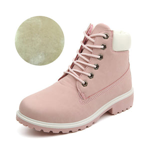 New 2017 Autumn Early Winter Shoes Women Flat Heel Boots Fashion Women's Boots Brand Woman Ankle Botas Hard Outsole ZH813