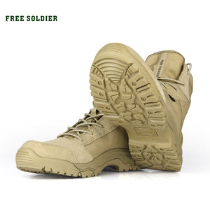 FREE SOLDIER Outdoor Sports Tactical Camping Shoes Men's Boots For Climbing Breathable Lightweight Mountain Boots Hiking Shoes