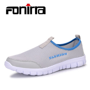 FONIRRA Men Casual Shoes 2017 New Summer Breathable Mesh Casual Shoes Size 34-46 Slip On Soft Men's Loafers Outdoors Shoes 131
