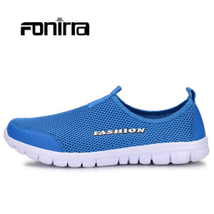 FONIRRA Men Casual Shoes 2017 New Summer Breathable Mesh Casual Shoes Size 34-46 Slip On Soft Men's Loafers Outdoors Shoes 131