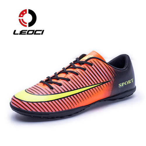 LEOCI New Men Soccer Cleats TF Soccer Shoes Teenager Voetbal Training Football Shoes Men Specialty Soccer Boots Crampons De Foot