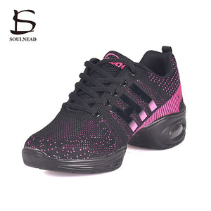 2017 New Women Modern Dance Shoes Flying Weaving Breathable Cozy Jazz Shoes Girl's Fitness female Shoes High-quality Sneakers