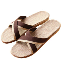 Hot New Summer Men Flax Flip Flop Canvas Linen Non-Slip Designer Flat Sandals Home Slippers Man Fashion Slides Casual Straw Shoe