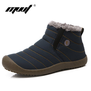 MVVT Super warm Men winter boots Unisex quality snow boots for men waterproof warm winter shoes men's ankle boots with fur