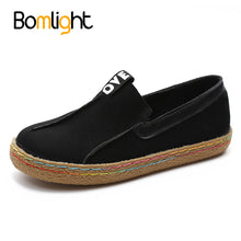 Bomlight 2017 Plus Size 42 43 Women Loafers Shoes Round Toe Oxford Shoes for Woman Casual Soft Bottom Flats Wide Slip-on Shoes