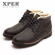 Big Size 41-46 Men Winter Boots Warm Comfortable Working Safety Motorcycle Retro Winter Snow Men Shoes XPER #XHY11202BL