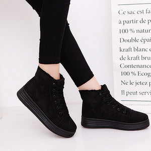 Women Winter Boots Suede Warm Platform Snow Ankle Boots Women Casual Shoes Round Toe Sneakers Female Botas Mujer