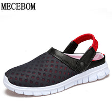Fashion Big Size 36-46 Men's Summer Shoes Breathable Mesh Mens Slippers Lightweight Slip On footwear L927M