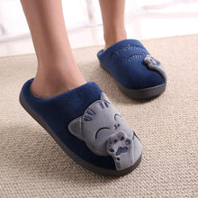 Women Winter Home Slippers Cartoon Cat Home Shoes Non-slip Soft Winter Warm Slippers Indoor Bedroom Loves Couple Floor Shoes