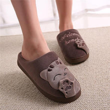 Women Winter Autumn Home Slippers Ladies Cartoon Cat Shoes Non-slip Soft Warm Slippers Indoor Bedroom Loves Couple Floor Shoes