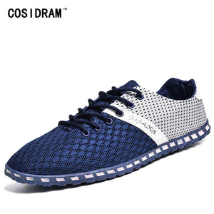 COSIDRAM Breathable Mesh Men Casual Shoes New 2017 Fashion Men Shoes Soft Spring Autumn Footwear For Male Plus Size 46 RME-307