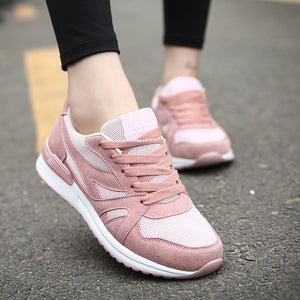 2017 New Arrival Pink Black Womens Brand Running Shoes Lace Up Ladies Footwear Autumn Trainers Women Rubber Fitness Sport Shoes