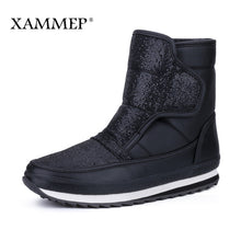 XAMMEP Women's Winter Shoes Big Size High Quality Brand Women Shoes Plush And Wool Warmful Women Winter Boots Mid Calf Boots