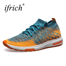 Running Shoes Men Trainers Breathable Men Gym Shoes 2016 Summer Boys Athletic Shoes Gray/Orange Mens Designer Sneakers