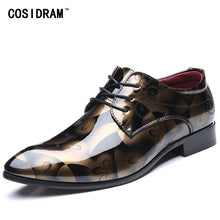 COSIDRAM Patent Leather Oxford Shoes For Men Dress Shoes Men Formal Shoes Pointed Toe Business Wedding Plus Size 49 50 RME-308