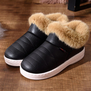 Women Snow Boots Winter Warm Fur Ankle Boots Couple Thick Sole Cotton Shoes Woman Flats Waterproof Anti-skid Botas Mujer Zapatos