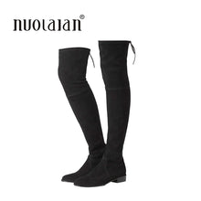 2017 women thigh high boots over the knee motorcycle boots winter and autumn woman shoes plus size 4-11 botas mujer femininas