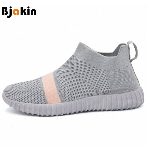 Bjakin Outdoor Women Sneakers 2017 Breathable Mesh Sport Shoes Female Running Shoe Socks zapatillas deporte mujer Spring Summer