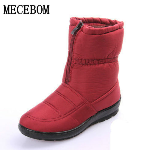 snow boots 2018 Winter warm waterproof women boots mother shoes casual cotton winter autumn boots femal plus size 35-42 CF1308W