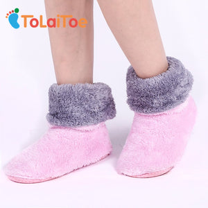ToLaiToe Free Shipping Home Soft Plush Home Shoes Slippers Coral Fleece Indoor Floor Sock Indoor Slipper Winter Foot Warmer Bes