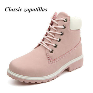 Classic zapatillas Spring Autumn Shoes Women Flat Heel Boots Fashion Women's Boots Brand Woman Shoes Ankle Botas Hard Outsole