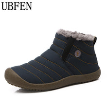 New 2018 Men Winter Men Shoes Solid Color Snow Boots Cotton  Antiskid Bottom Keep Warm Waterproof Male Boots,size 45,46