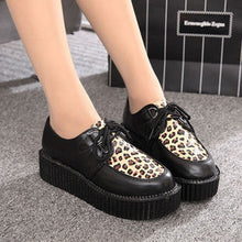 Creepers shoes plus size 35-41 women Shoes plus size ladies platform shoes 2018 Women Flats Female shoes laces