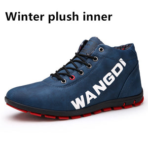 2018 Newly Man Snow Boots Winter Waterproof Cloth PU Leather Shoes Wool Inner Anti-slip Shoes Man Snow Boots