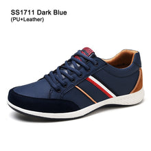 SUROM Summer Men's Shoes Breathable Leather Mesh Casual Shoes Men Luxury Brand Fashion Footwear Spring Autumn Shoes Sneakers Men