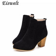 Autumn And Winter Short Cylinder Boots With High Heels Boots Shoes Martin Boots Women Ankle Boots With Thick Scrub#HDS213